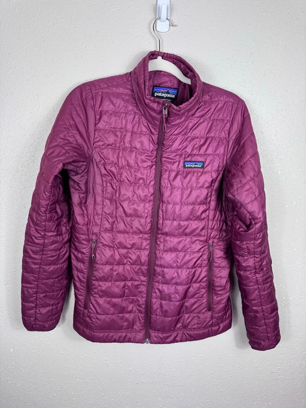 Patagonia Women’s Maroon Nano Puff Jacket Size Medium